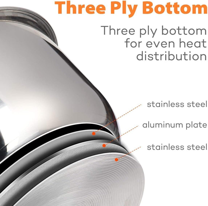 Goldlion Stainless Steel Inner Pot Compatible with Ninja Foodi 7.5 L Accessories Replacement Insert Liner