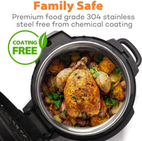 Goldlion Stainless Steel Inner Pot Compatible with Ninja Foodi 7.5 L Accessories Replacement Insert Liner