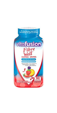 Vitafusion Fibre Well Adult Supplement Gummies, 10g of Fibre, 90 Count (22-day supply)